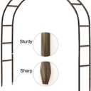 Metal Garden Arch,7.8 Feet High x 5.5 Feet Wide Sturdy Metal Arbor with Sharp Ends for Climbing Vines and Plants,Weddings Quinceaneras Party Decoration (Brown Strengthen)