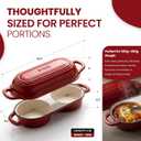 Enameled Cast Iron Bread Loaf Pan with Lid,Double Sourdough Baking Pan(Red)