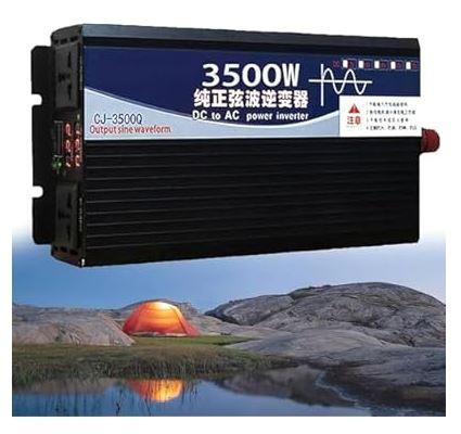 FLJDLSGS 3500W 5000W Pure Sine Wave Power Inverter 12V 72V DC to 110V AC Voltage Converter with LCD Display, for Home/RV/Truck/Car/Camping/Solar (3500W,72V)