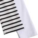 RoseSeek Girl's Long Sleeve T Shirt Slim Fit Crewneck Fall Basic Tees Ribbed Knit Crop Top for Girls Striped Multicolor 11Y