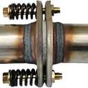 SUISFLXGRO Exhaust Flex Spring Flanges 100% 409L Stainless, Spring Joint For Aftermarket (2"X6")