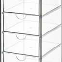 2-Piece Acrylic Makeup Organizer Set – Clear Cosmetic Storage Drawers for Vanity, Bathroom, or Desk