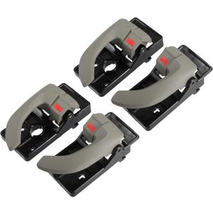 ACROPIX Left Right Interior Door Handle Black Beige Fit for Hyundai Tucson 2005-2009 No.82610-2E000-J9/82620-2E000-J9 - Pack of 4