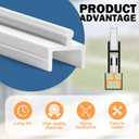 CroBlissful 2 Pcs Sliding Screen Door Track Bottom Replacement 48 Inch White Vinyl Track Long Easy to Cut Screen Door Hardware for Home Garage Office Parts Patio Repair Guide