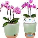 7.2 Inch Self Watering Orchid Pots for Indoor Plants,Macetas para Orqudeas,Flower Pots for Indoor Plants with Holes(Green)