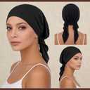 Funtery Chemo Headwear for Women, Pre Tied Headscarf Turban Lightweight Slip on Modal Cancer Sleep Cap for Patients Hair Loss