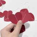 Happy Galentines Day Banner and Red Pink Glittery Heart Garland Banner for Happy Galentines Day Decorations Valentines Wedding Anniversary Party Supplies