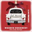 4 x First Christmas Married Ornament 2025 - Wedding Gifts - Mr and Mrs Gifts - Wedding Gift for Couples 2025, Bride, Future Mr and Mrs - Bridal Shower Gift for Married Newlywed - Wood Ornament
