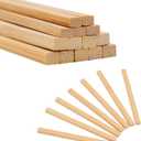 2 x 1/2 x 12 Inch 25 PCS Square Dowel Rods Wood Sticks Wooden Dowel Rods Unfinished Bamboo Sticks - for Crafts,Home Decor, Model Making and DIYers
