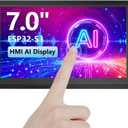 ESP32 Display, 7 Inch Advance HMI ESP32-S3 IPS Touchscreen with Acrylic Case, Support AI Speech Interaction, 800480 Resolution, Up to 240MHz Frequency, Compatible with Arduino, ESP-IDF