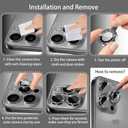 2 x Compatible for iPhone 11, 11 Mini, 11 Pro & iPhone 11 Pro Max Camera Lens Protector (3+1 Pack) - Bling Sparkling Glitter, Anti-Scratch Camera Cover with Tempered Glass, Case Friendly (Black)