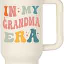 Momocici Grandma Cup Tumblers Gifts,40oz In My Grandma Era Tumbler with Handle,Grandma Gift.Grandma Cups,Grandma Tumbler,40oz Birthday Christmas Mothers Day Gifts for Grandma