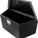MaxxHaul 34" Steel Trailer Tongue Box, A-Frame Storage Chest with Lockable Latch Weather Resistant Tool Box for RV, Utility Trailer, and Boat (80349)