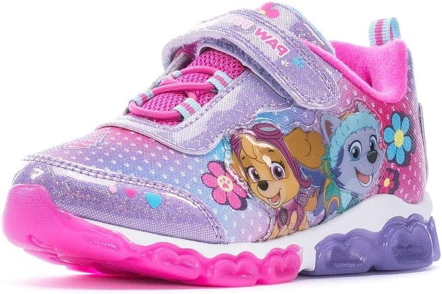 Nickelodeon Zapatos sin cordones con luz de Paw Patrol para nia (nia/nia) (Prpura Rosa 2)