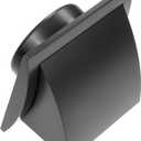 4 Inch Anthracite Plastic Dryer Vent Cover with Backdraft Damper  Exterior Wall Exhaust Hood Grille with Non-Return Protective Flap  Outside Air Vent Cover for Dryer, Bathroom & HVAC