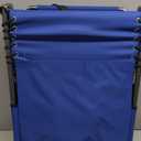 FUNDANGO 4 in 1 Tanning Chair with Face Hole, Beach Lounge Chair w/Canopy Shade & Side Table Chaise Lounge Chairs for Patio, Pool, Lawn, Sunbathing, 5-Position Adjustable Sun Lounger, Blue