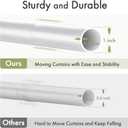 AmazerBath Spring Tension Shower Curtain Rod, 31-75 Inches Heavy Duty Tension Rod Rust Proof Bathroom Curtain Rod, Adjustable No Drill Easy Segmented Installation, White