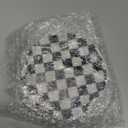 Ceramic Spoon Rest, 5.3in Black & White Pattern, Heat Resistant Cooking Spoon Holder for Kitchen Countertop, Stove Top, Spatula, Ladle, Coffee Spoon Rest