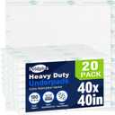 Heavy Duty Underpads 40"X40" Super Sized Chucks Pads 180 Grams Disposable Bed Pads with Strength Cloth Backing Extra Absorption Pads for Incontinence (100X100CM, 20 Count, Discreet Packaging)
