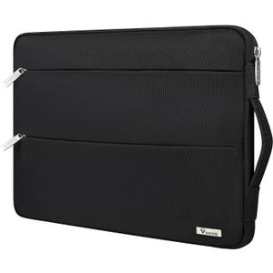 Voova 14 15 Inch Laptop Sleeve Case, Waterproof Computer Bag Cover Compatible with MacBook Air 15 M2/M3/M4 2022-2025, MacBook Pro 15, Hp chromebook 14, 14-15 Dell Lenovo Acer Asus, Black