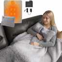 ZonLi Heated Blanket, Portable Battery Operated Blanket, 10000mAh Large 50"x60" Cordless Rechargeable Electric Throw for Adults, Camping, Car Travel & Home Use