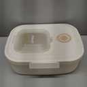 40-50lbs Dog Food Storage Container, Large Capacity Collapsible Airtight Pet Food Storage Containers with Rolling Wheels, Transparent Lid, Scoop and Date Track, Khaki