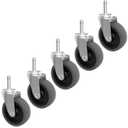 RILIDRI Replcament Casters for Brute Trash Bin Dolly Set of 5, 3-Inch Trash Can Dolly Replacement Wheels - 375LBs per Set