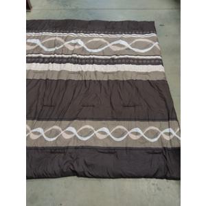 Comforter Set, 1 Comforter( 80in x 82in), 2 Bed Sheets, 2 Big Pillows, 1 Small Pillow, Brown 