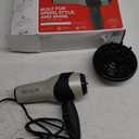 REVLON Turbo Hair Dryer with Advanced Ionic Technology, Ceramic Coating | Turbo Heat and Cold Shot Features, 1875 Watts for Fast Drying and Shine (Silver) (4.05x11.15x9.25 Inch (Pack of 1), Grey)