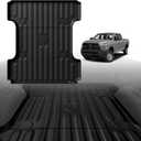 TripleAliners Truck Bed Mat Compatible with 2002-2018 Dodge RAM 1500 & 2002-2025 Ram 2500/3500 & Ram 1500 Classic 2019-2024 Accessories 6'4" Custom Fit All Weather Protection TPE Heavy Duty Bed Liners