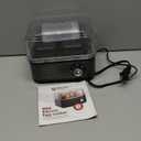 Annie & Mia Design Electric Egg Cooker, Stainless Steel 8 Egg Capacity Egg Boiler, 500W, Hard, Medium, Soft Boiled Egg Poacher, Egg Steamer, Multi-Function, Knob Auto Shut-Off Function (Black)