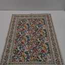 Door Mat Indoor Entrance 2x3 Rug Machine Washable Vintage Floral Small Area Rug Non-Slip Low Pile Throw Rugs for Entryway, Kitchen, Front Door Indoor Entrance, Entry, Kids Room, Beige