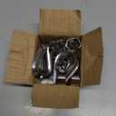 SHENGDING 8 Stainless Steel Heavy Duty Double Rope Clips Metal Rope Clips Fixed Rope Clips and 4 Rope Clips Thimble for Between 5/16" and 1/2" Twine Climbing Rope Nautical Fiber Rope, Etc. (Silver)