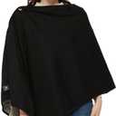 Radia Smart EMF Poncho Blanket, 5G, Wearable Faraday Blanket, RF Shielding, WiFi Blocker, EMF Clothing 28" x 72", Black/Grey