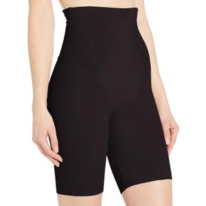 Maidenform Women's Shapewear High-Waist Thigh Slimmer, Tummy Control Thigh Slimmer, Firm Control Shapewear for Women (Medium, Black)