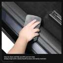 LUCKEASY 5PCS Door Sill Protective Cover for Tesla Model Y Juniper 2025 2026 (Standard & Premium & Performance) Front & Rear Door Threshold Strip & 2nd Row Seat Lower Protector Accessories Black TPE