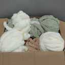 Assorted Chunky Yarn for Hand Knitting,Soft Jumbo Bulky Fluffy Chenille Yarn for Crocheting,Blanket Scarf DIY,8 Pack(28yds, 8 Ounces Each) (WhiteGreyGreenKhaki)