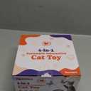 Interactive Cat Toys 4 in 1 Automatic Cat Toy for Indoor Cats, Electric Kitten Toy with USB Rechargeable, Self Play Kitty Toys with Spinner Fluttering Butterfly, Track Ball and 2 Ambush Feathers