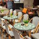 Feline Pastoral Round Tablecloth  Fitted Circle Table Cover with Elastic Edge, Waterproof & Washable Polyester Table Cloth for 55" to 66" Indoor/Outdoor Tables