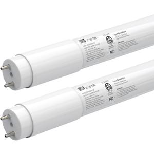 JESLED 2 Pack T8 LED Bulbs 4Foot, 14W 2450LM 5000K, Single or Double End Powered, Plug and Play or Ballast Bypass, Type A+B F32T8 or F40T12 Light Bulbs Replacement, Frosted