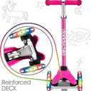 3 Wheel Scooters for Kids, Kick Scooter for Toddlers 3-6 Years Old, Boys and Girls Scooter with Light Up Wheels, Mini Scooter for Children (Pink)