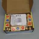 Coogam Wooden Reading Blocks Short Vowel Rods Spelling Games, Flash Cards Turning Rotating Letter Puzzle for Kids, Site Words Montessori Spinning Alphabet Learning Toy for Preschool Boys Girls