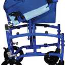 Drive Medical TS19 Aluminum Transport Chair with Removable Flip-Back Arms, Blue