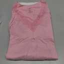 Nightgowns for Women Sleeveless Sleep Shirt V-neck Chemise Sleepwear Lace Night Gown Soft Sleep Dress(Pink, XXXL)
