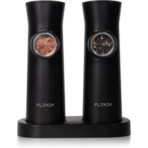 Gravity Electric Salt and Pepper Grinder Set Rechargeable, Automatic Salt and Pepper Grinder Set with USB C Charging Base, Gravity Salt and Pepper Shakers Set Electric