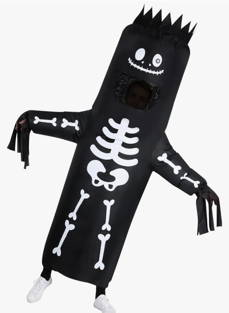 Inflatable Skeleton Costume for Adults – Funny Blow Up Wacky Waving Tube Man Costumes for Halloween, Cosplay, and Party Inflatable Skeleton Costume for Adults – Funny Blow Up Wacky Waving Tube Man Costumes for Halloween, Cosplay, and Party