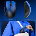 RAPIQUE Bluetooth Wireless Mouse - Dual Bluetooth & 2.4 GHz USB Receiver, Comfortable Grip, Quiet Clicks, Low Power - Multi-Device Compatibility for Laptop, MacBook, Computer, ipad(Gradient Blue)