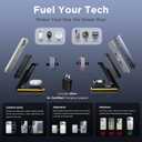 Wireless Charger 5 in 1 Magnetic Charging Station Stand with Portable Power Bank for Apple/Samsung Multiple Devices for Apple Watch 10-2,iPhone 16 15-12 Pro Max/Samsung Galaxy S25 Ultra S24-S8