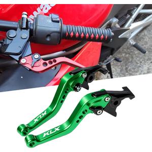Motorcycle Brake Lever for KLX 300 / SM 2021 2022 2023 2024 2025, KLX 230 2020 2021 2022 2023 Adjustable Gear Motorcycle Brake Lever & Clutch Lever for KLX300 KLX230 Accessories Green