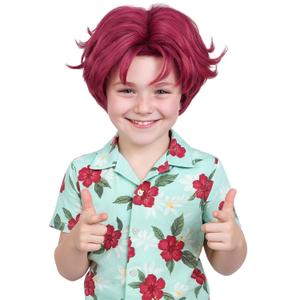 Short Synthetic Hair Costume Wig  Natural Looking Cosplay Wigs for Halloween Party, Cosplay Events (Hot Pink)